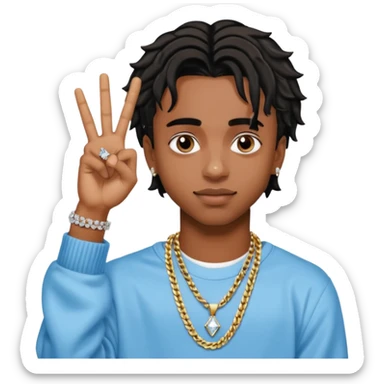 Playboi carti yvl hand sign sticker