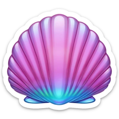 pink crystal clam sticker