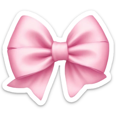 baby pink bow sticker