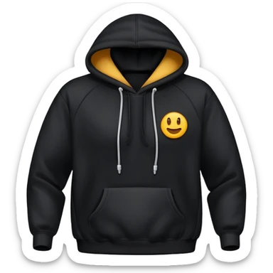Create a black hoodie emoji I can use on my iPhone  sticker