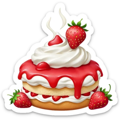 Strawberry shortcake kiss sticker