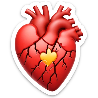 Heart broken in the middle  sticker