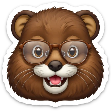 spectacled beaver sticker