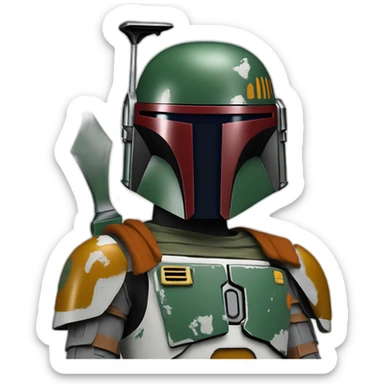 boba tea fett sticker