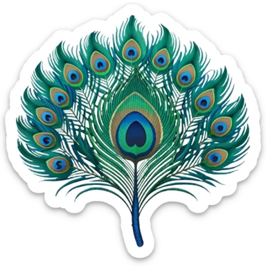 Peacock feather emoji sticker