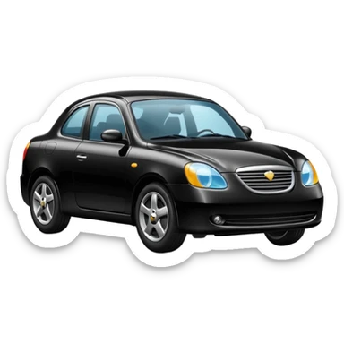 I want emoji with black car that face is in right side sticker