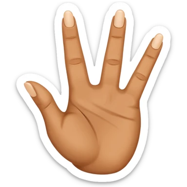 a closed hand with the index and middle finger pointing sticker