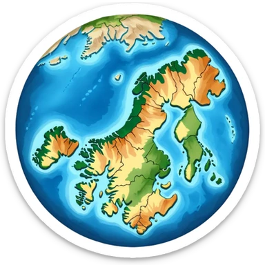 Finland geography map sticker