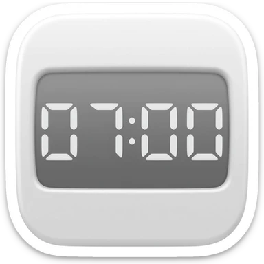 white alarm clock sticker