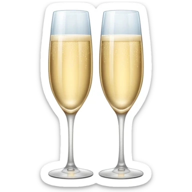 cute champage glass sticker