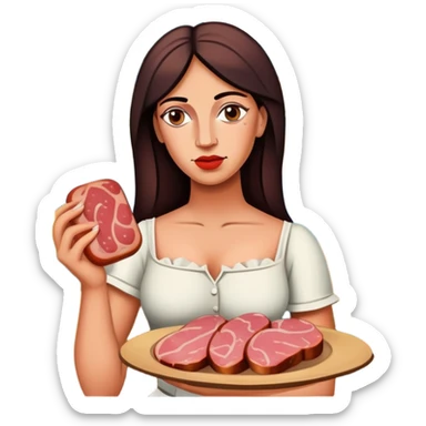 picasso art woman with SPAM MEAT Landscape  sticker