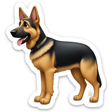 german shepherd paseando sticker
