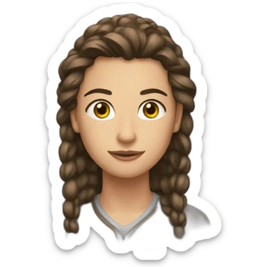 Lockige brünette sticker