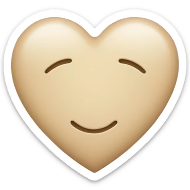 Beige heart  sticker