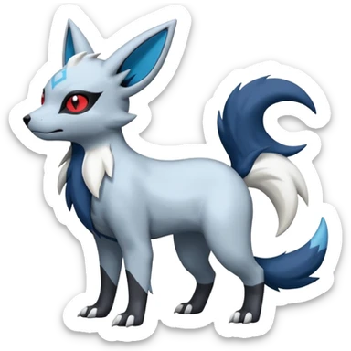 Absol-Umbreon-Zorua-Zangoose-Fakémon-hybrid-creature (full body)  sticker