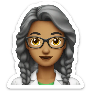 woman in science lab  sticker