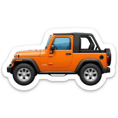 Mountains add a orange Jeep  sticker