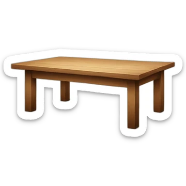 a large wooden table sticker