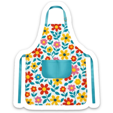 colorful kitchen apron  sticker
