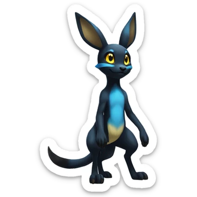 Umbreon-Lucario on four legs full body sticker