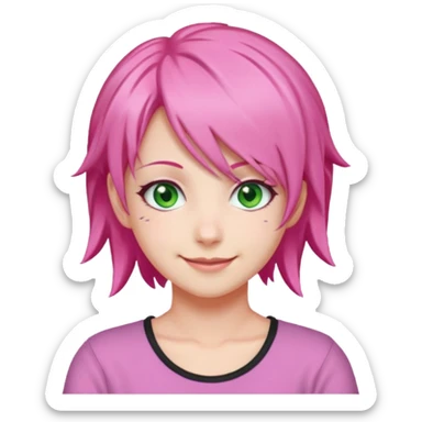 Mitsuri Kanroji, ultra détaillé, sourire narquois, mitsuri Kanroji hairstyle  sticker