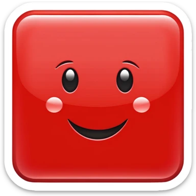 크기 80*80px의 red color rectangular sticker