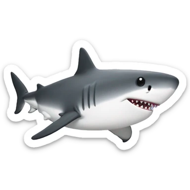 super duper ultra fat shark sticker