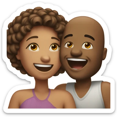 A couple enjoying the day sticker