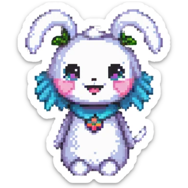 cute character named Bunty with a cheerful expression sticker