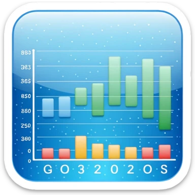 ios style emoji for report sheet consisting multiple graph/ charts with sparkle around the report , no numbers or text sticker