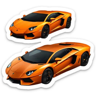 An orange Lamborghini Aventador sticker