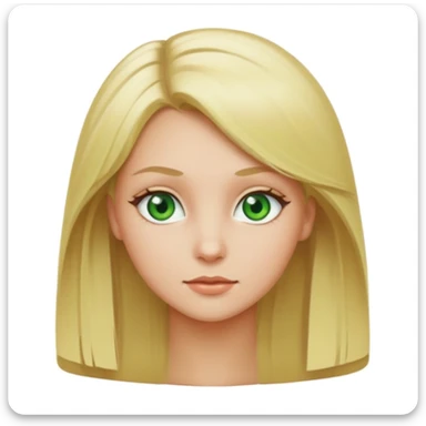 Girl blonde Green eyes sticker
