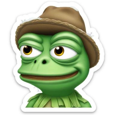 pepe the frog frozen cold sticker