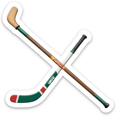 Minnesota Wild ice hockey one stick  sticker
