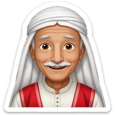 i want an old UAE grandfather wearing the tradtiitonal cloths sticker
