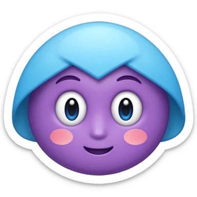 pirulito azul claro e roxo claro sticker