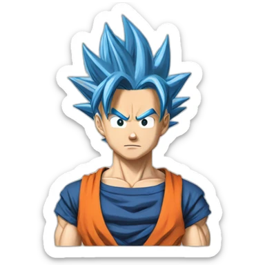 goku ss blue sticker