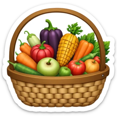 harvest basket sticker