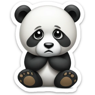 Sad panda  sticker