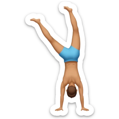 a person doing a handstand sticker