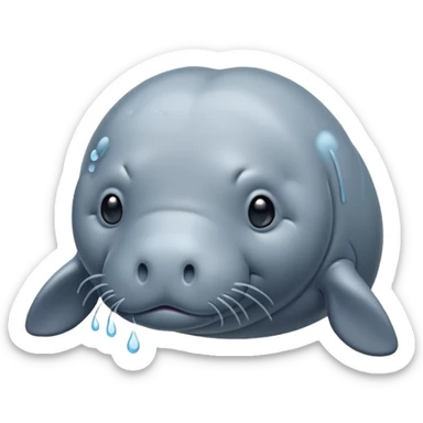 manatee sad sticker