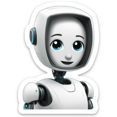 Ai robot assistant sticker