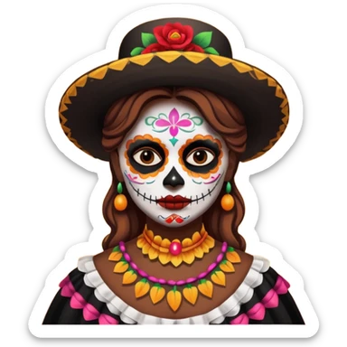 me gusta de día de muertos sticker