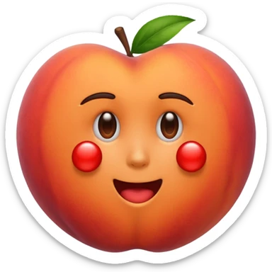 peach emoji and tap red sticker