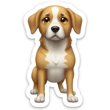 Perro con disfras de chuki sticker