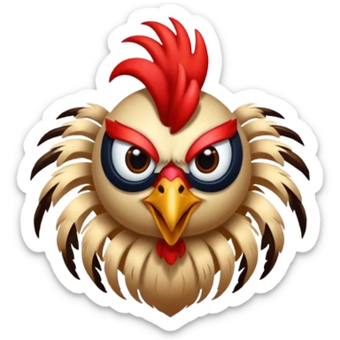 Combine a spider with a rooster (cock) sticker