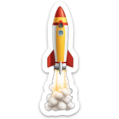 rocket launch angle smoke sticker