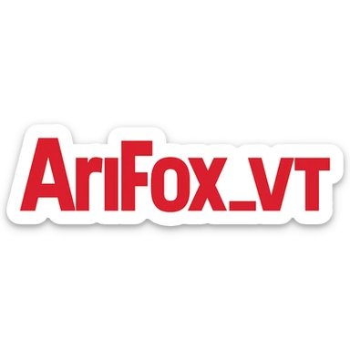 the H&K logo, rebranded and reshaped so the letters say "AriFox_VT" sticker