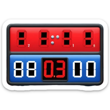 scoreboard stadium in blue (#00A3E0) and red (#F9423A) sticker