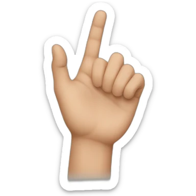 hand doing an L shape sticker
